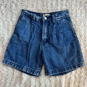 XOXO Premium Collection Vintage Pleated Denim Shorts